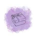 Sketch of a gift box with bow